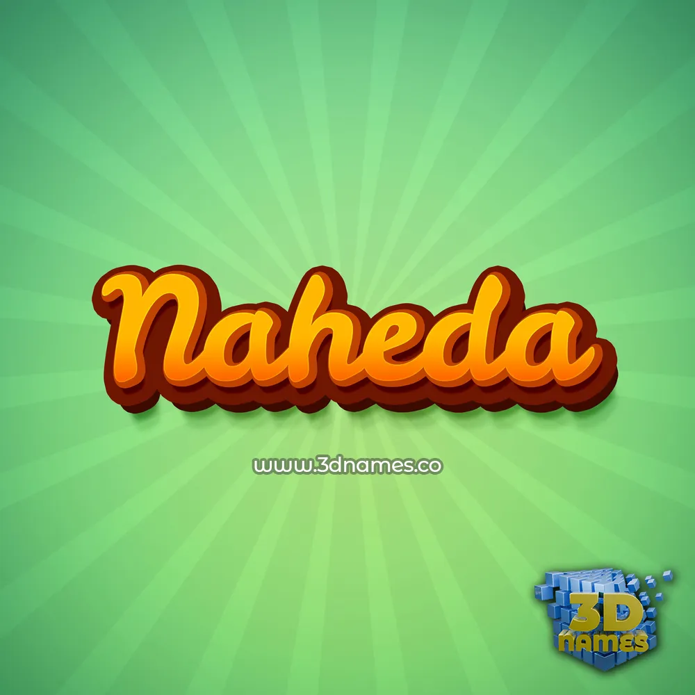 naheda in Green Rays style - 3D name wallpaper