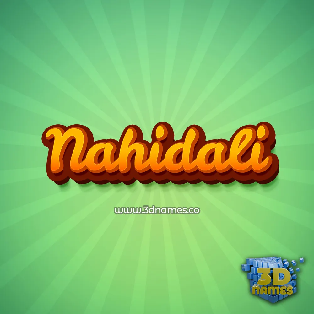 nahidali in Green Rays style - 3D name wallpaper