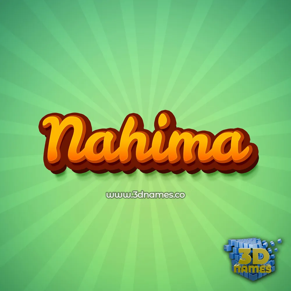 nahima in Green Rays style - 3D name wallpaper