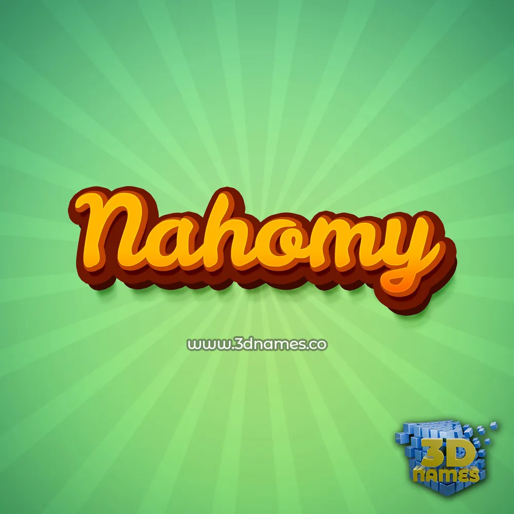 nahomy in Green Rays style - 3D name wallpaper