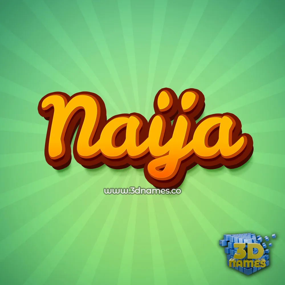 naija in Green Rays style - 3D name wallpaper