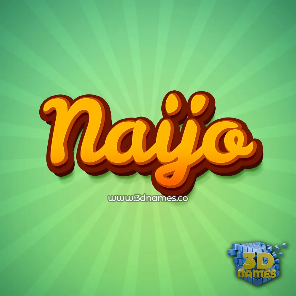 naijo in Green Rays style - 3D name wallpaper