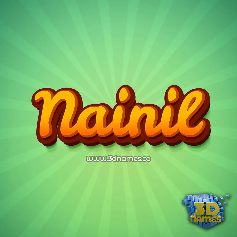 nainil in Green Rays style - 3D name wallpaper