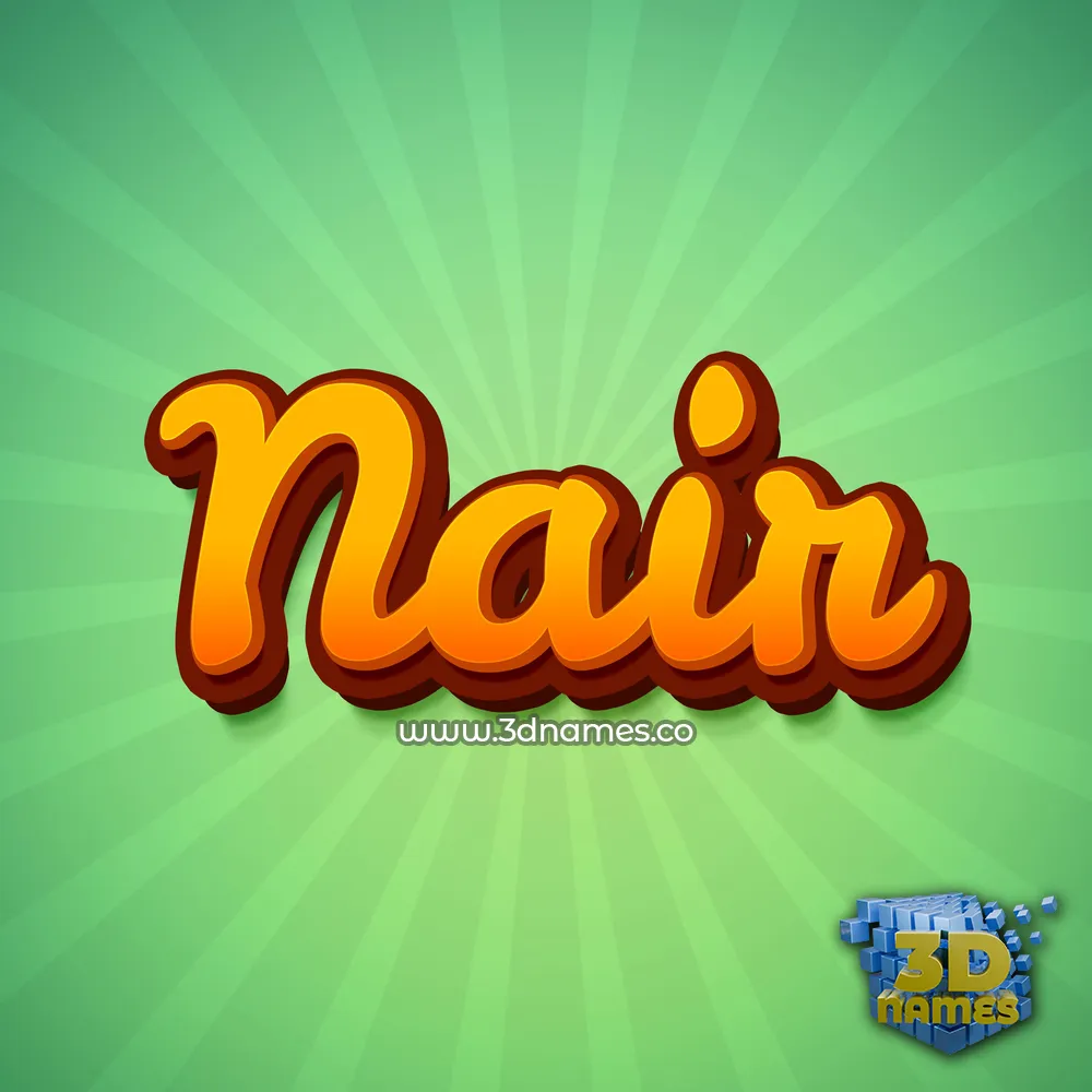 nair in Green Rays style - 3D name wallpaper