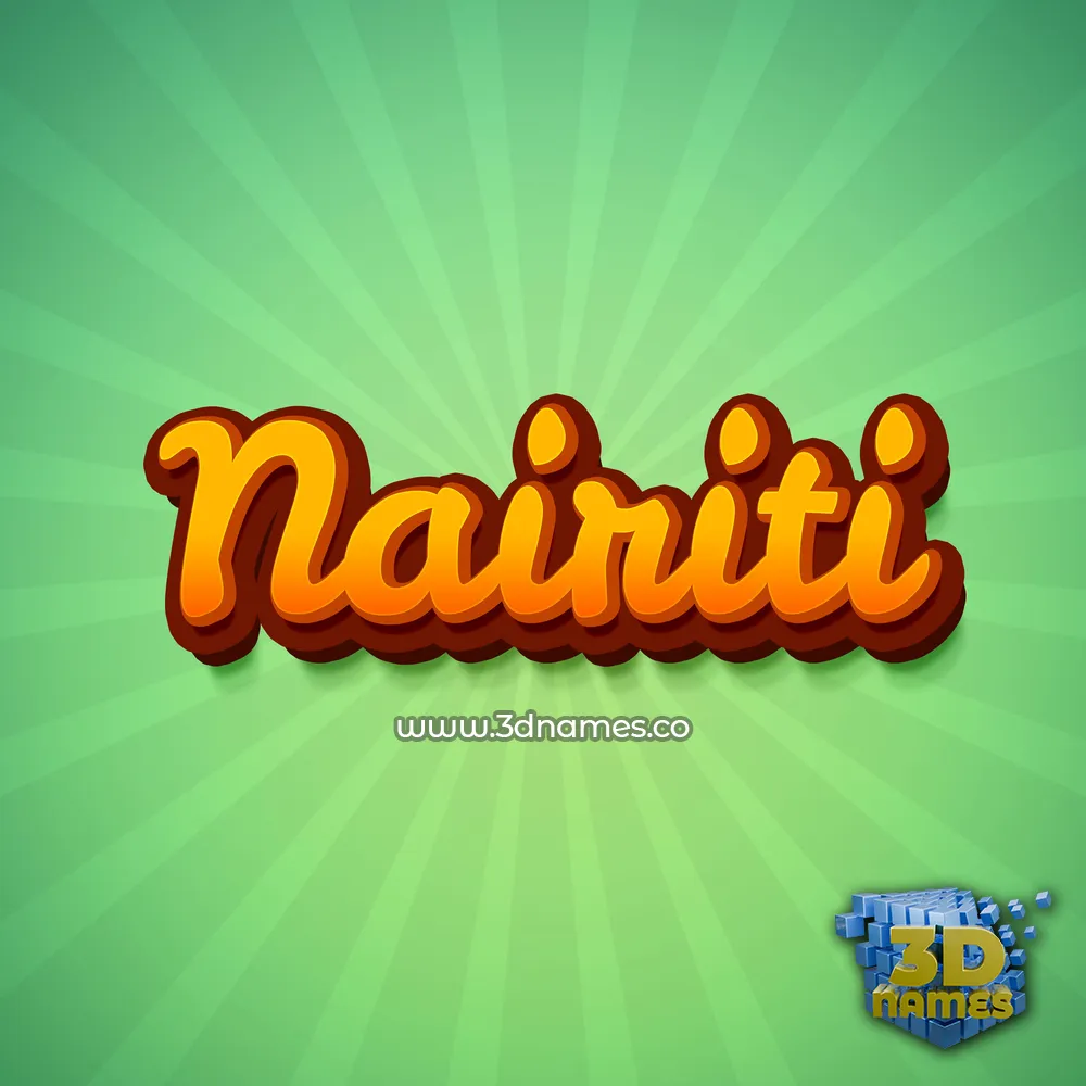 nairiti in Green Rays style - 3D name wallpaper
