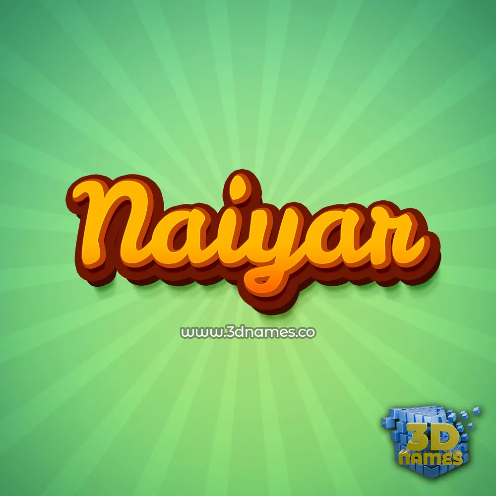 naiyar in Green Rays style - 3D name wallpaper