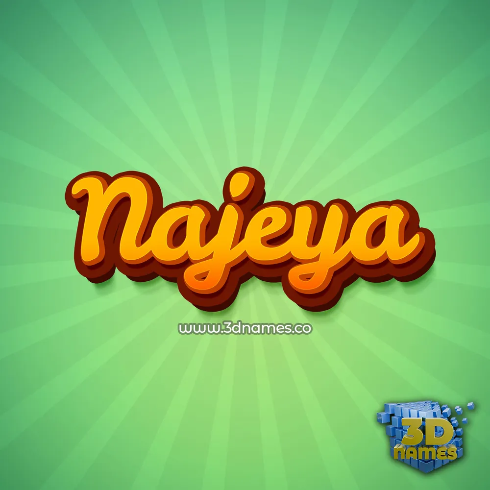 najeya in Green Rays style - 3D name wallpaper