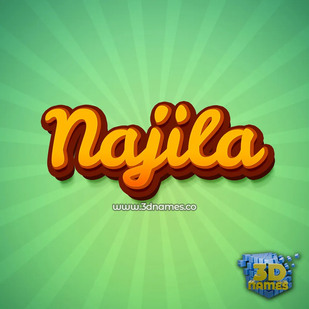 najila in Green Rays style - 3D name wallpaper