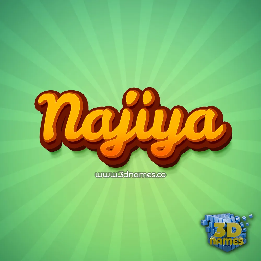 najiya in Green Rays style - 3D name wallpaper