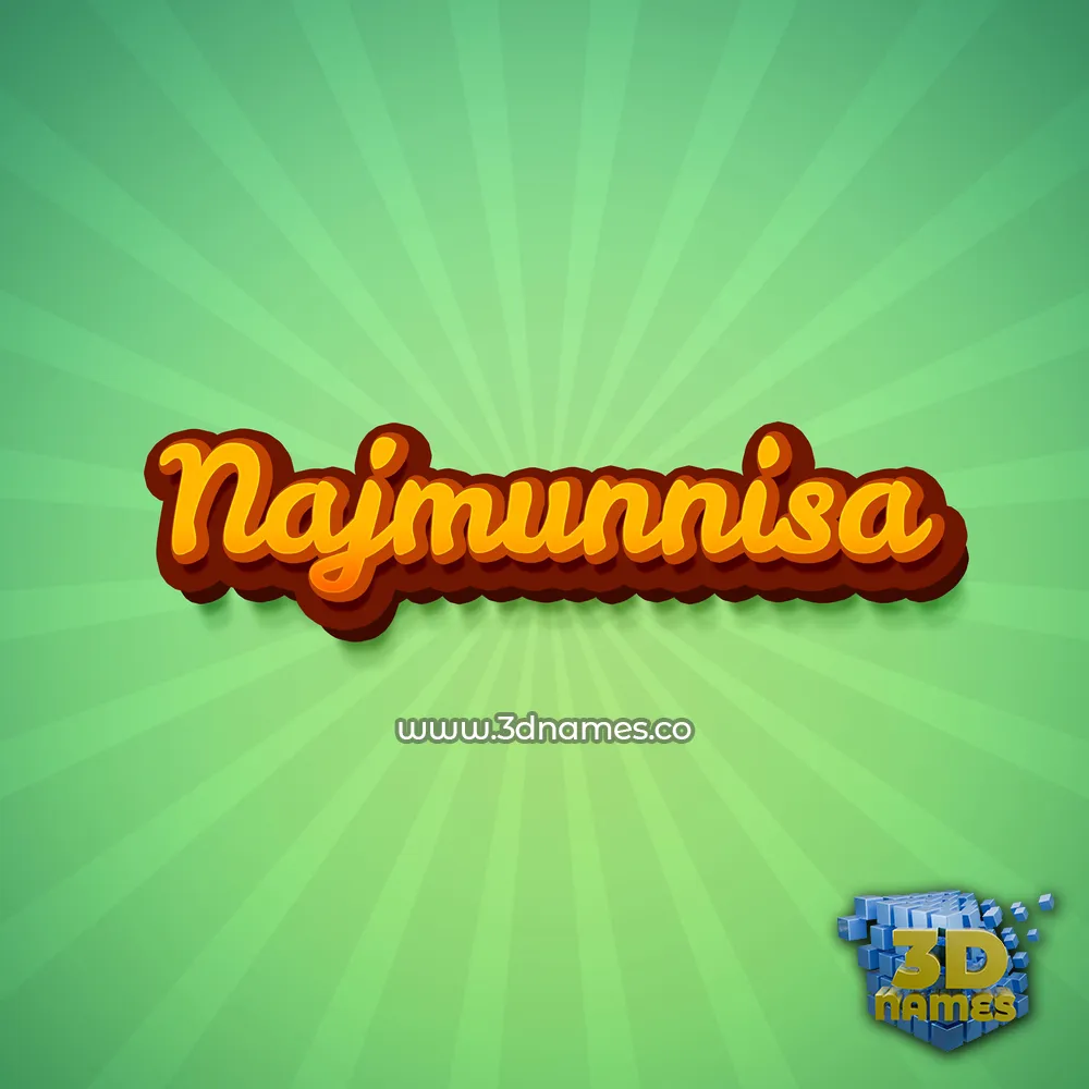 najmunnisa in Green Rays style - 3D name wallpaper