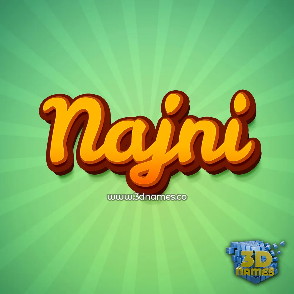 najni in Green Rays style - 3D name wallpaper