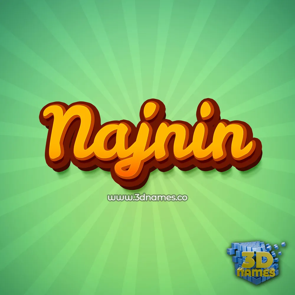 najnin in Green Rays style - 3D name wallpaper