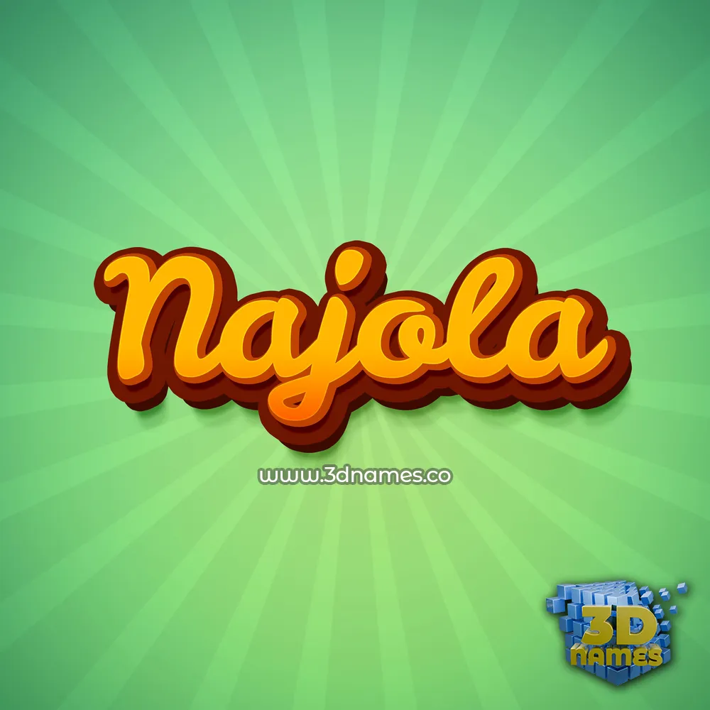 najola in Green Rays style - 3D name wallpaper