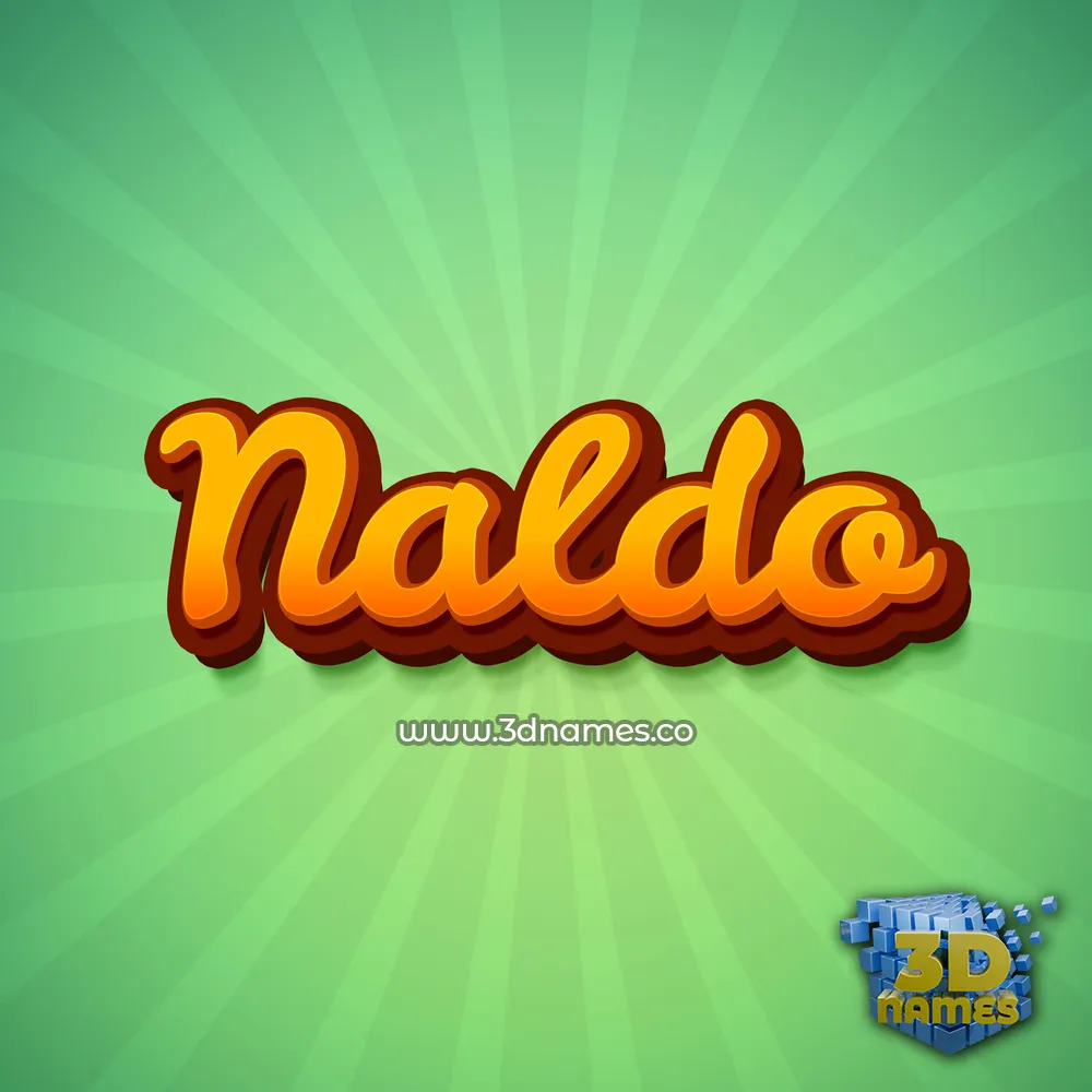 naldo in Green Rays style - 3D name wallpaper