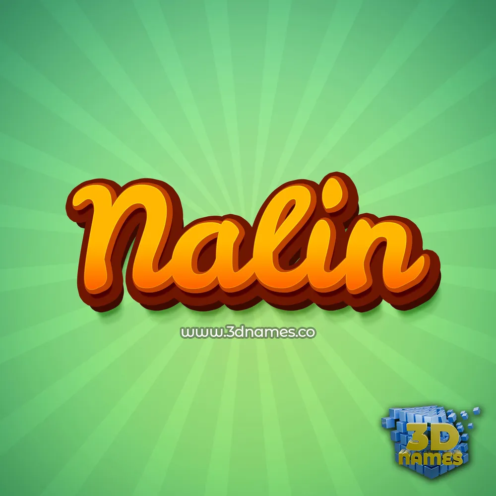 nalin in Green Rays style - 3D name wallpaper