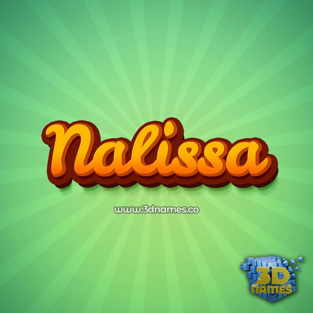 nalissa in Green Rays style - 3D name wallpaper