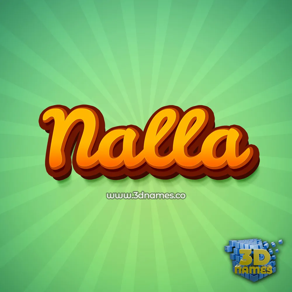 nalla in Green Rays style - 3D name wallpaper
