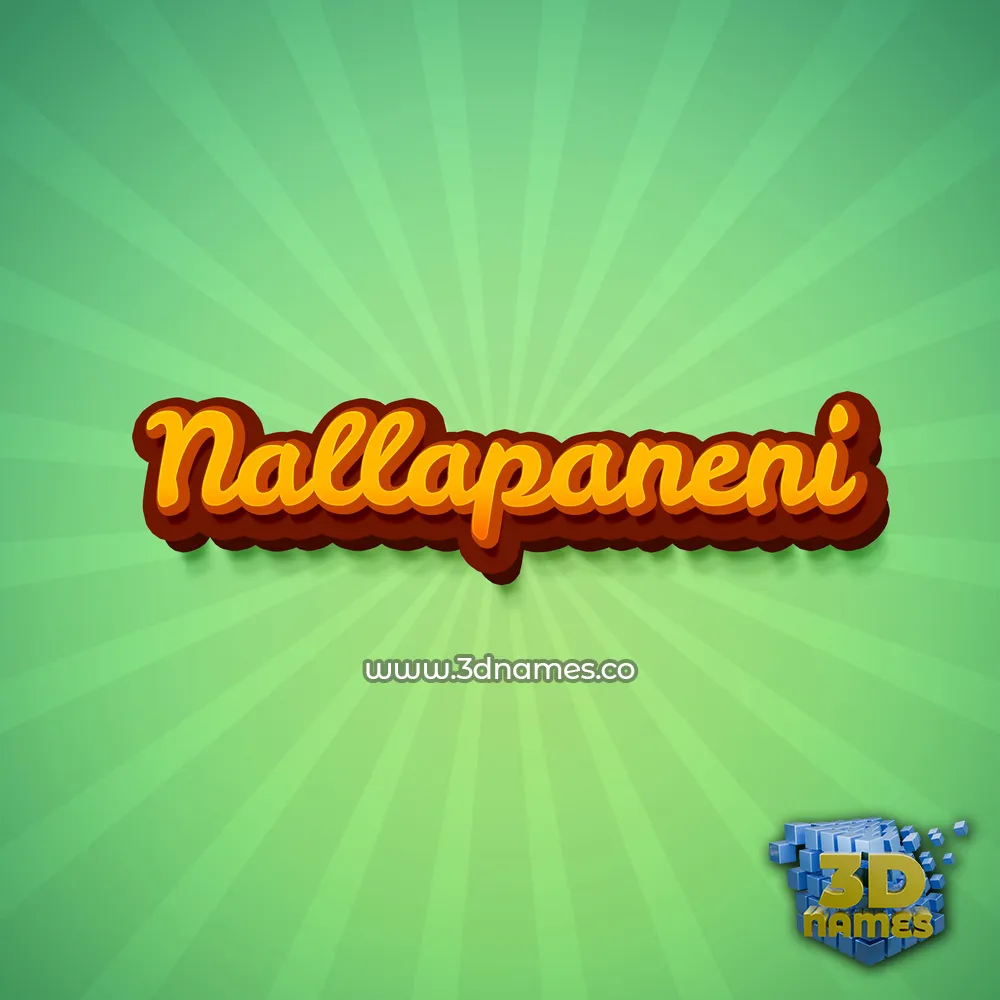 nallapaneni in Green Rays style - 3D name wallpaper