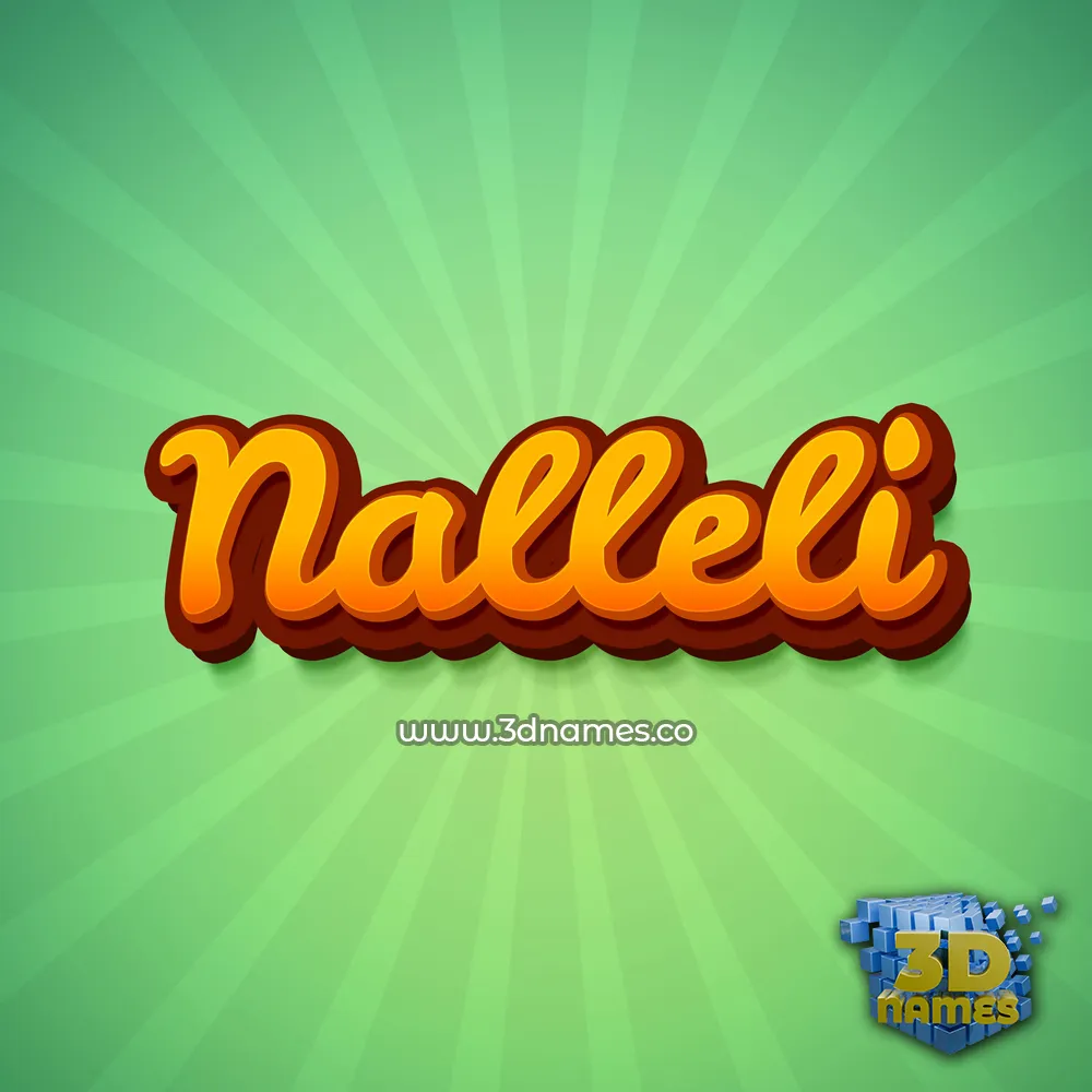 nalleli in Green Rays style - 3D name wallpaper