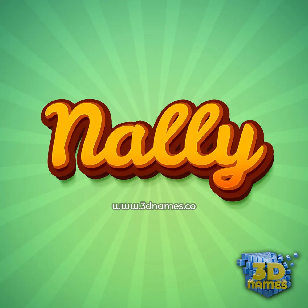 nally in Green Rays style - 3D name wallpaper