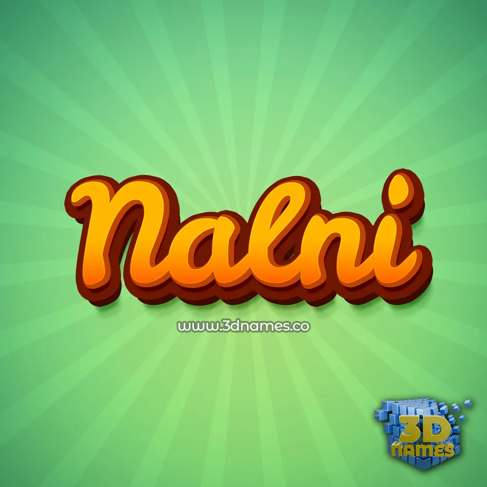 nalni in Green Rays style - 3D name wallpaper