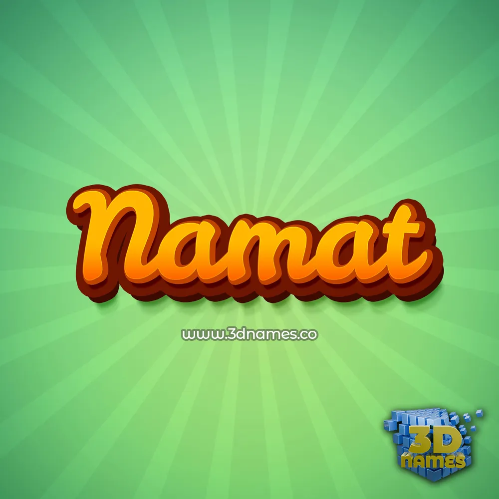 namat in Green Rays style - 3D name wallpaper