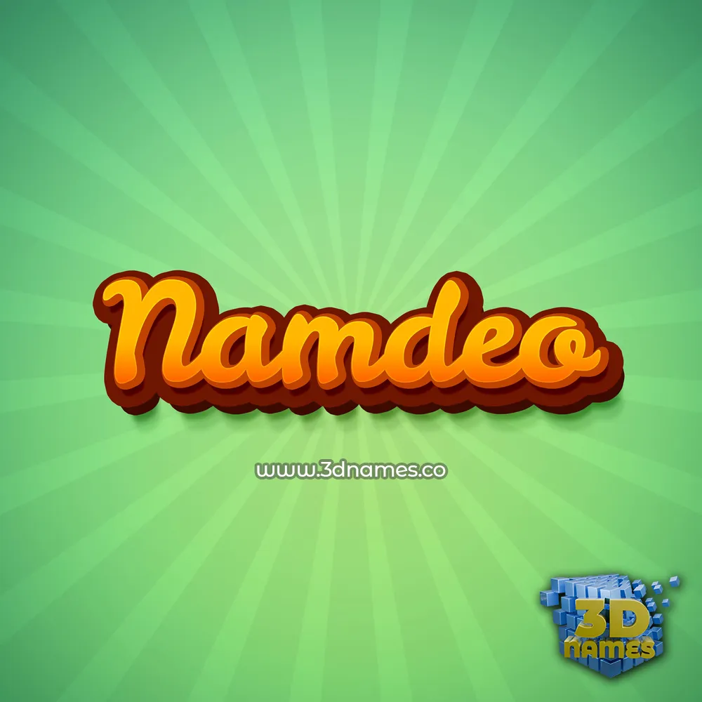 namdeo in Green Rays style - 3D name wallpaper