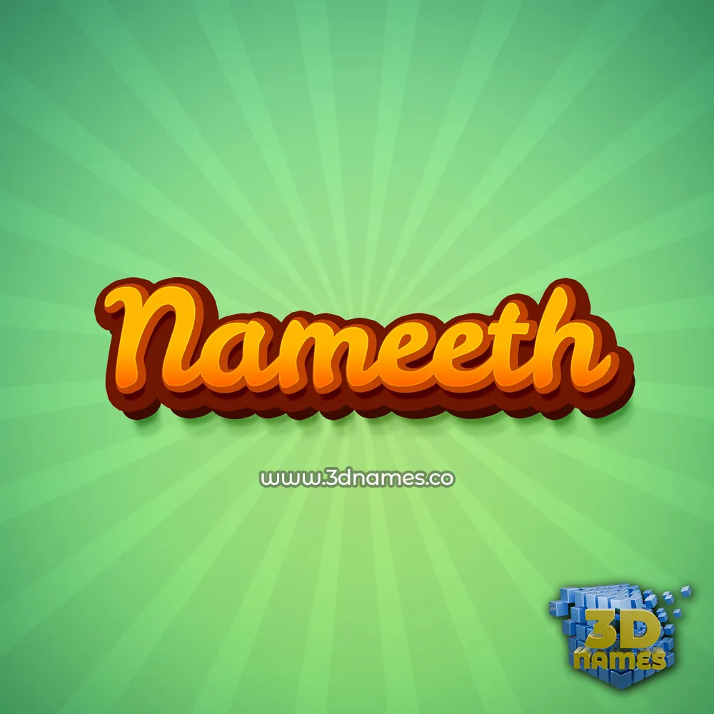 nameeth in Green Rays style - 3D name wallpaper