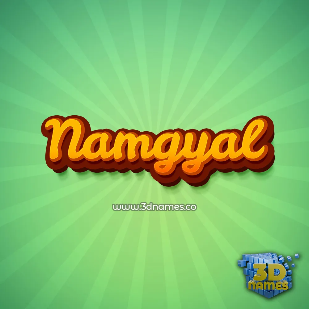 namgyal in Green Rays style - 3D name wallpaper