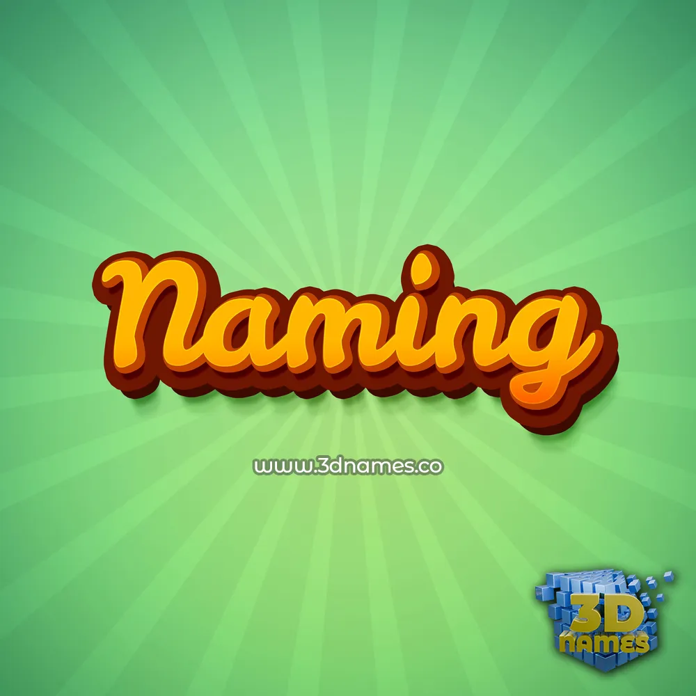naming in Green Rays style - 3D name wallpaper