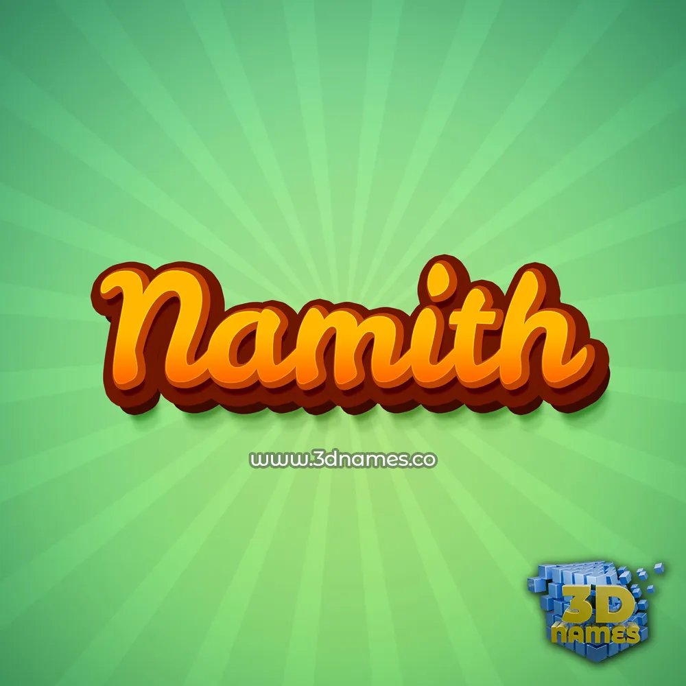 namith in Green Rays style - 3D name wallpaper