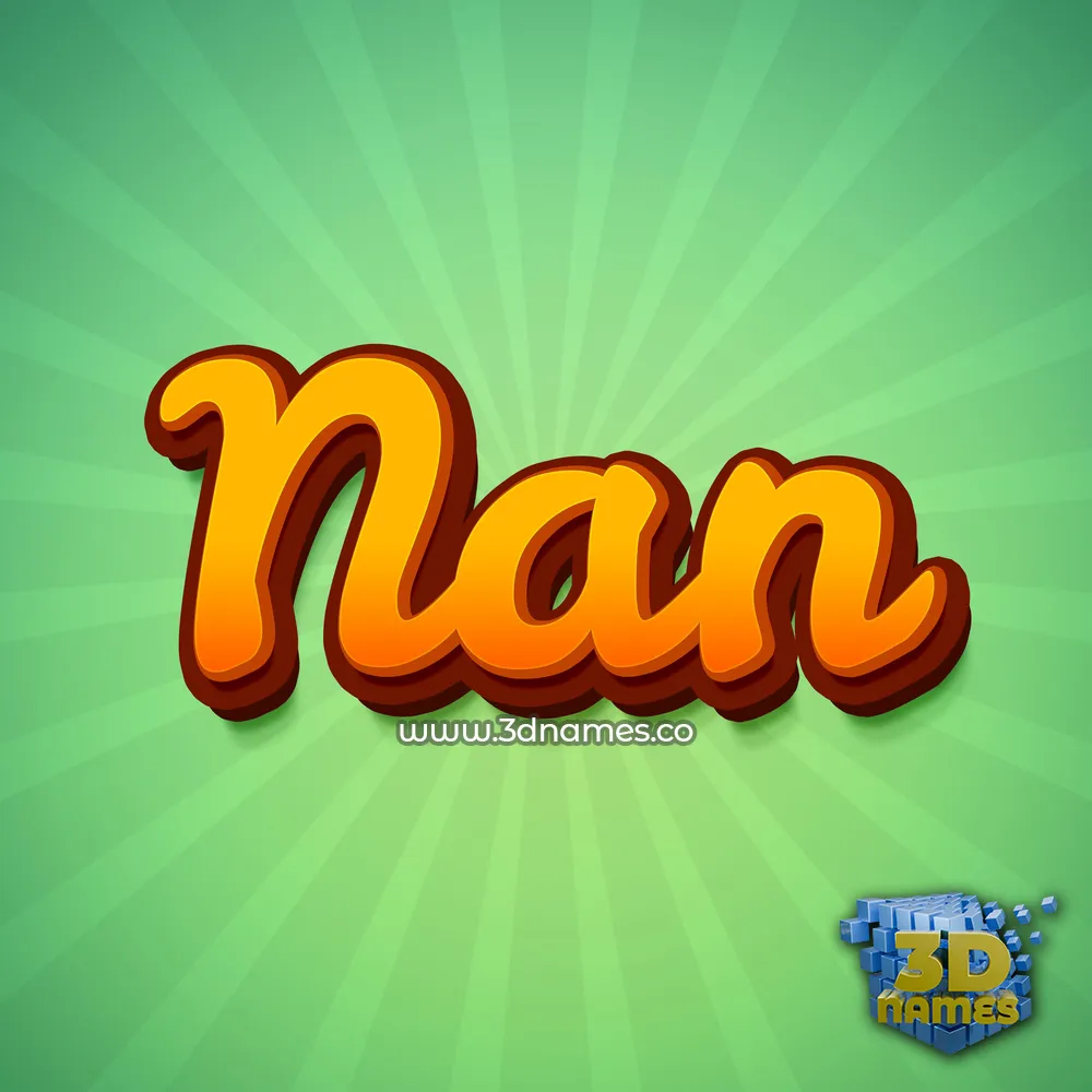 nan in Green Rays style - 3D name wallpaper