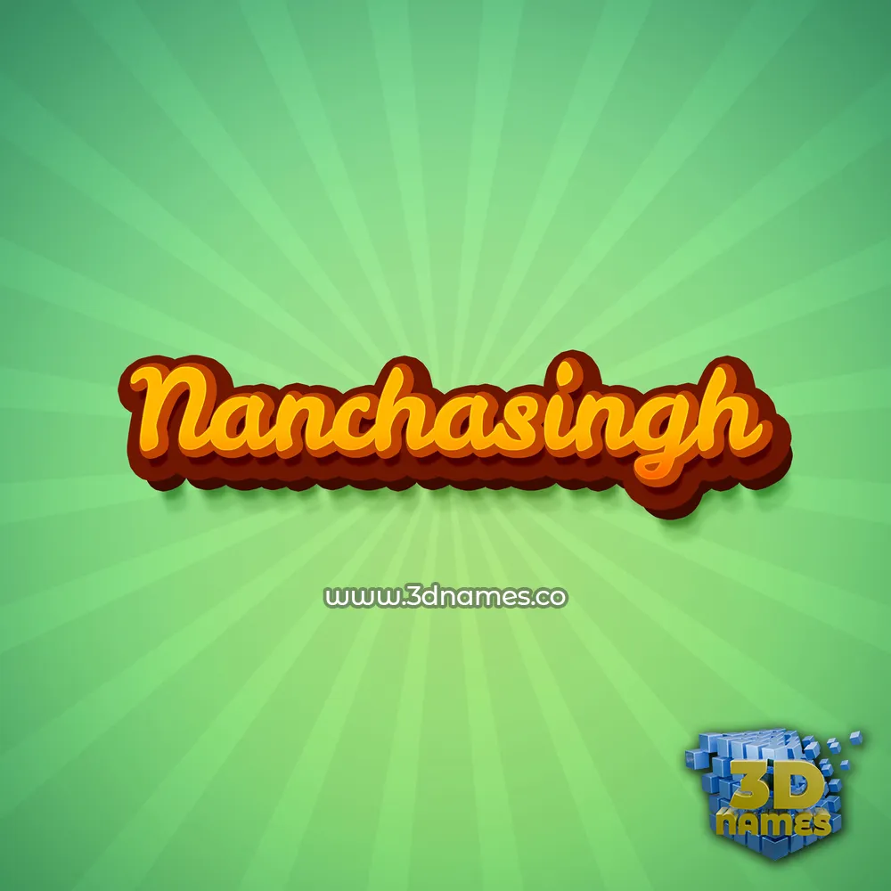 nanchasingh in Green Rays style - 3D name wallpaper