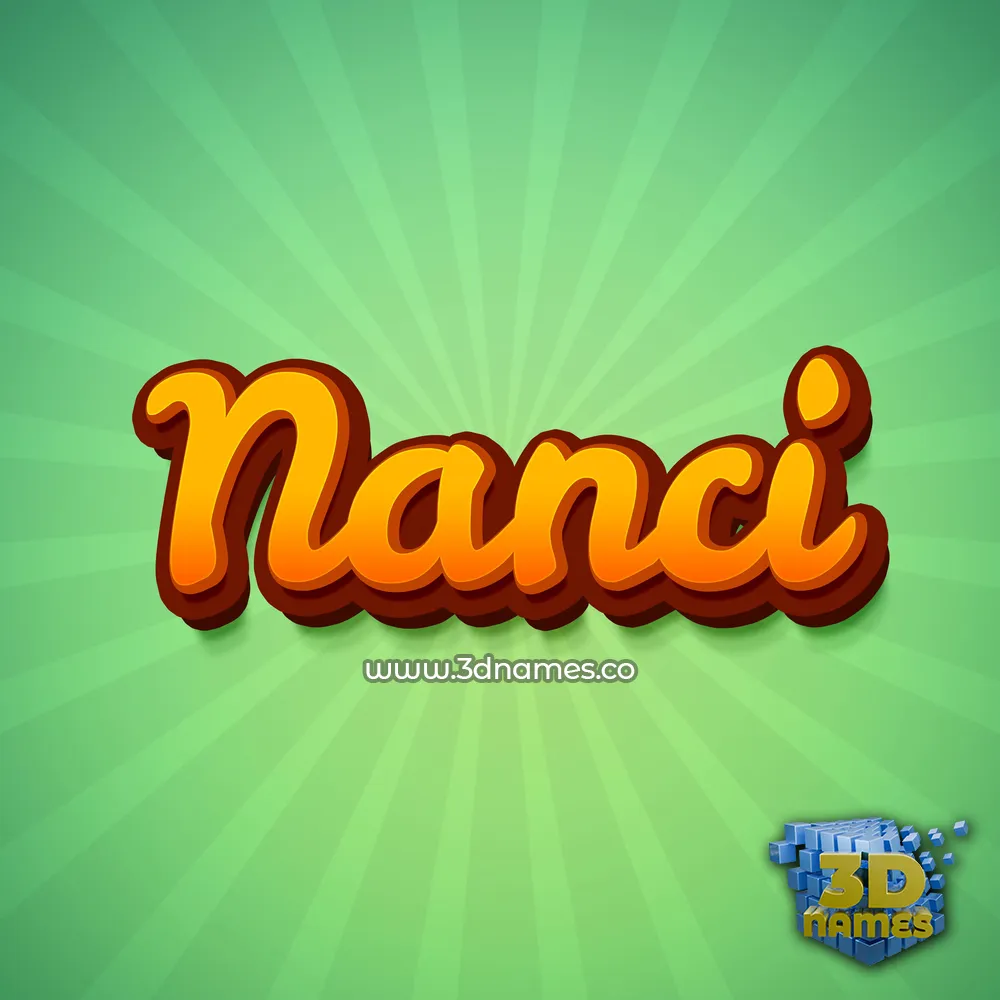 nanci in Green Rays style - 3D name wallpaper