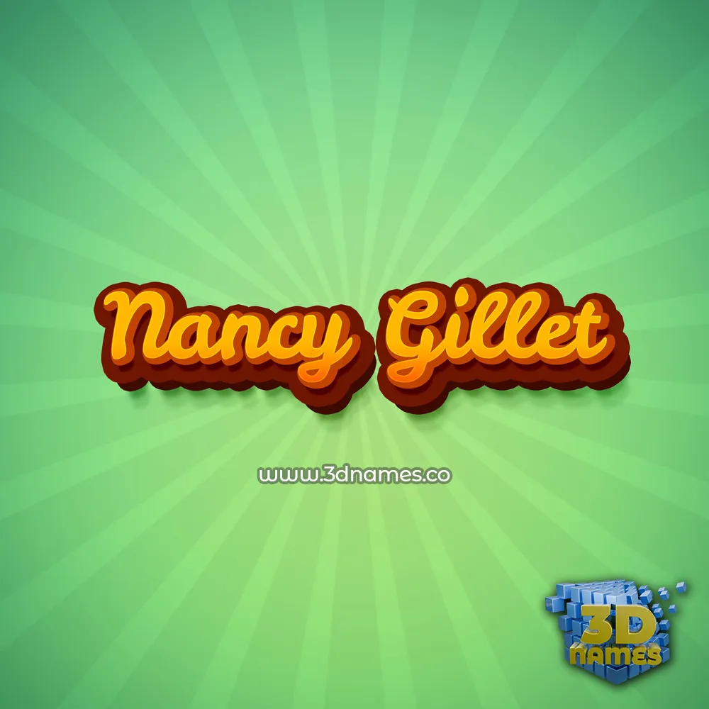 nancy gillet in Green Rays style - 3D name wallpaper