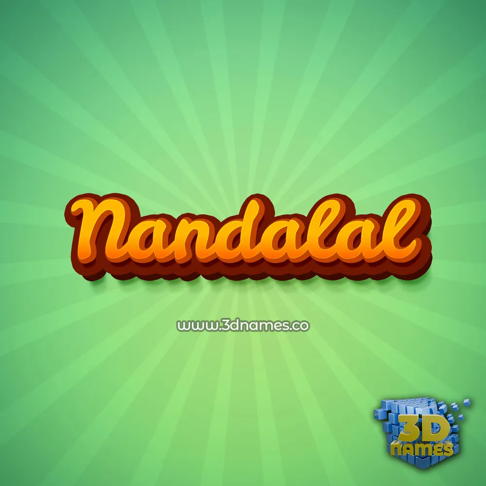 nandalal in Green Rays style - 3D name wallpaper