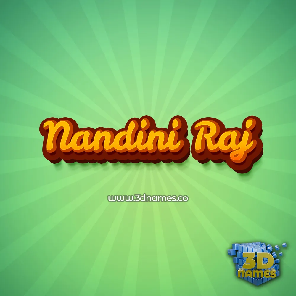 nandini raj in Green Rays style - 3D name wallpaper