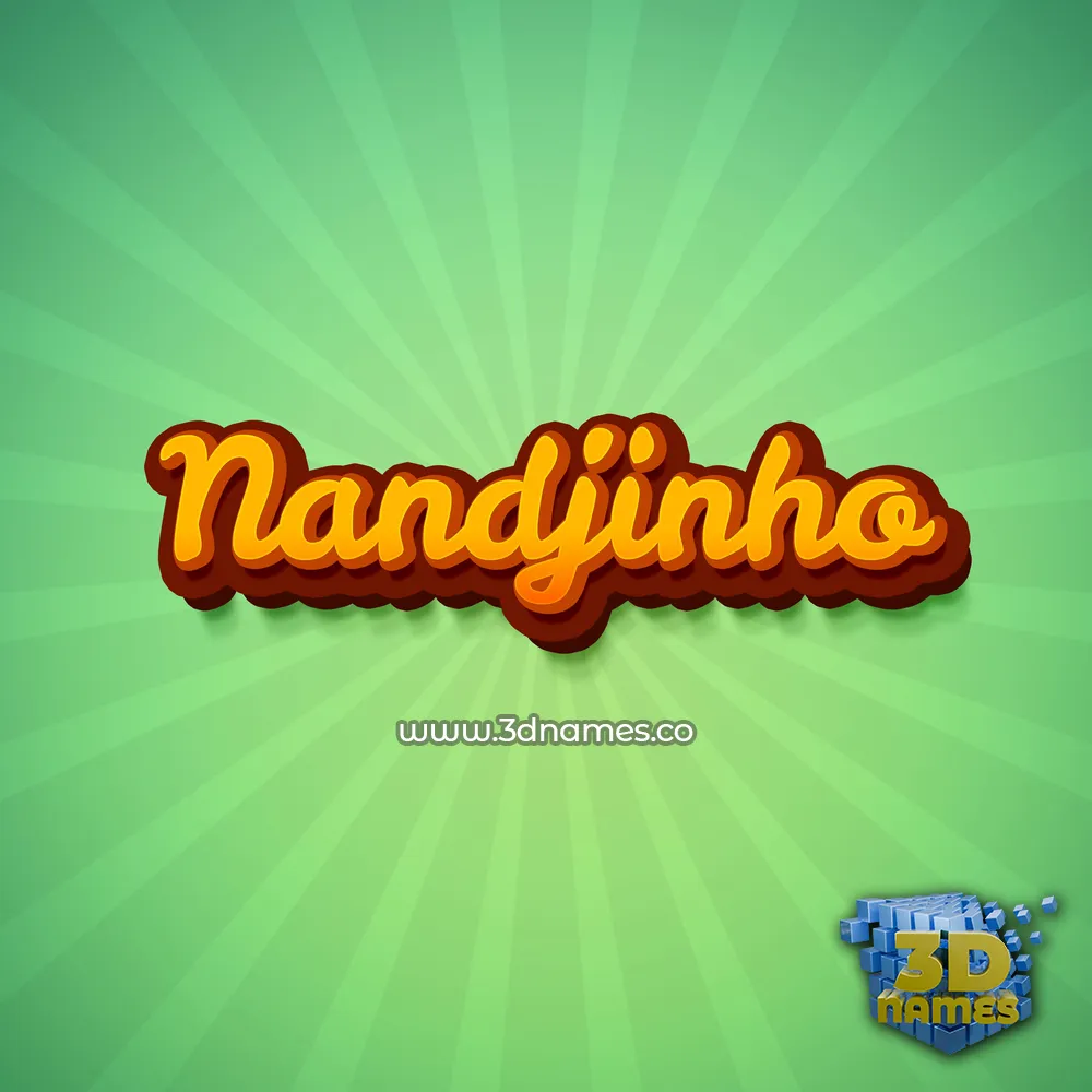 nandjinho in Green Rays style - 3D name wallpaper
