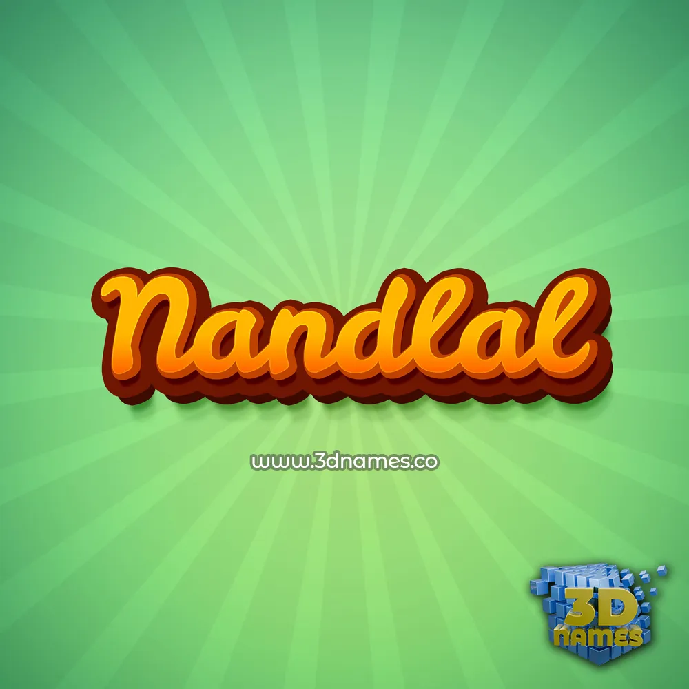 nandlal in Green Rays style - 3D name wallpaper