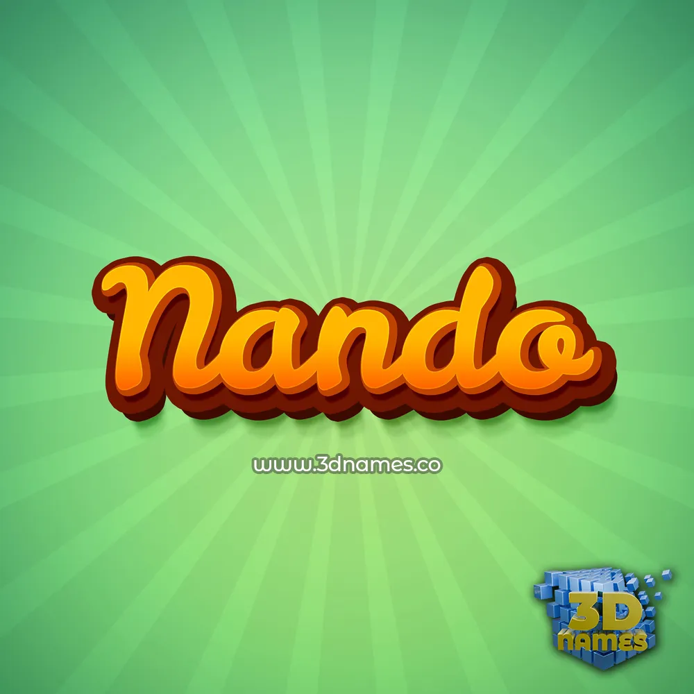 nando in Green Rays style - 3D name wallpaper
