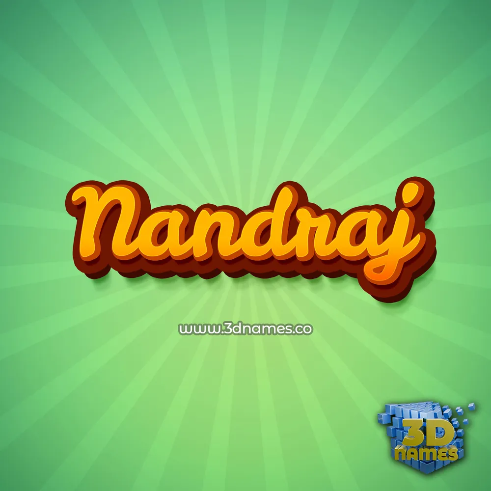 nandraj in Green Rays style - 3D name wallpaper