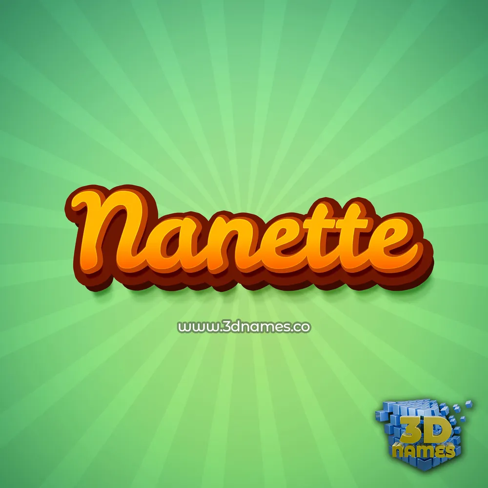 nanette in Green Rays style - 3D name wallpaper