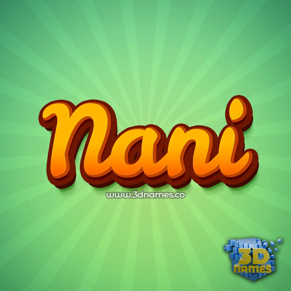 nani in Green Rays style - 3D name wallpaper