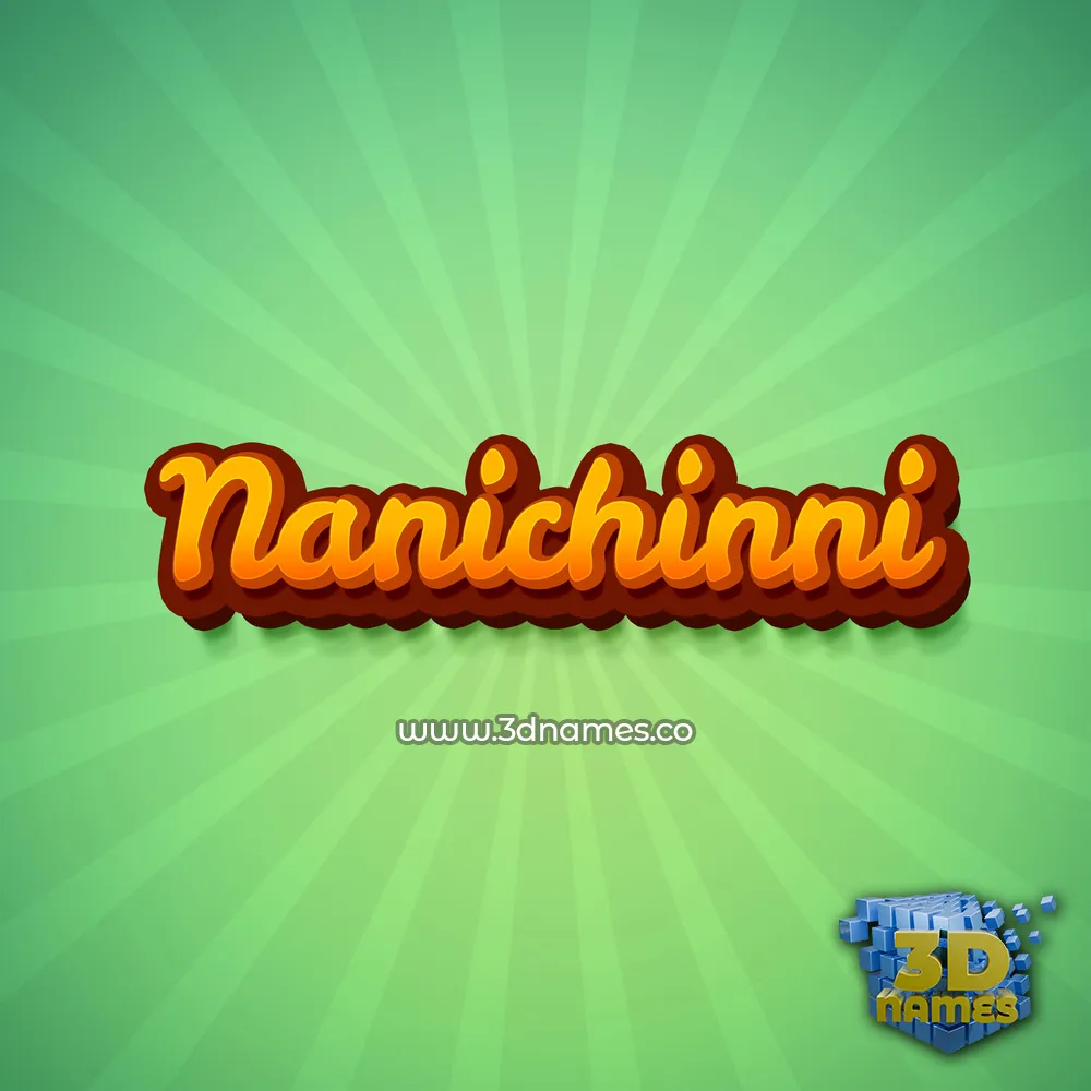 nanichinni in Green Rays style - 3D name wallpaper