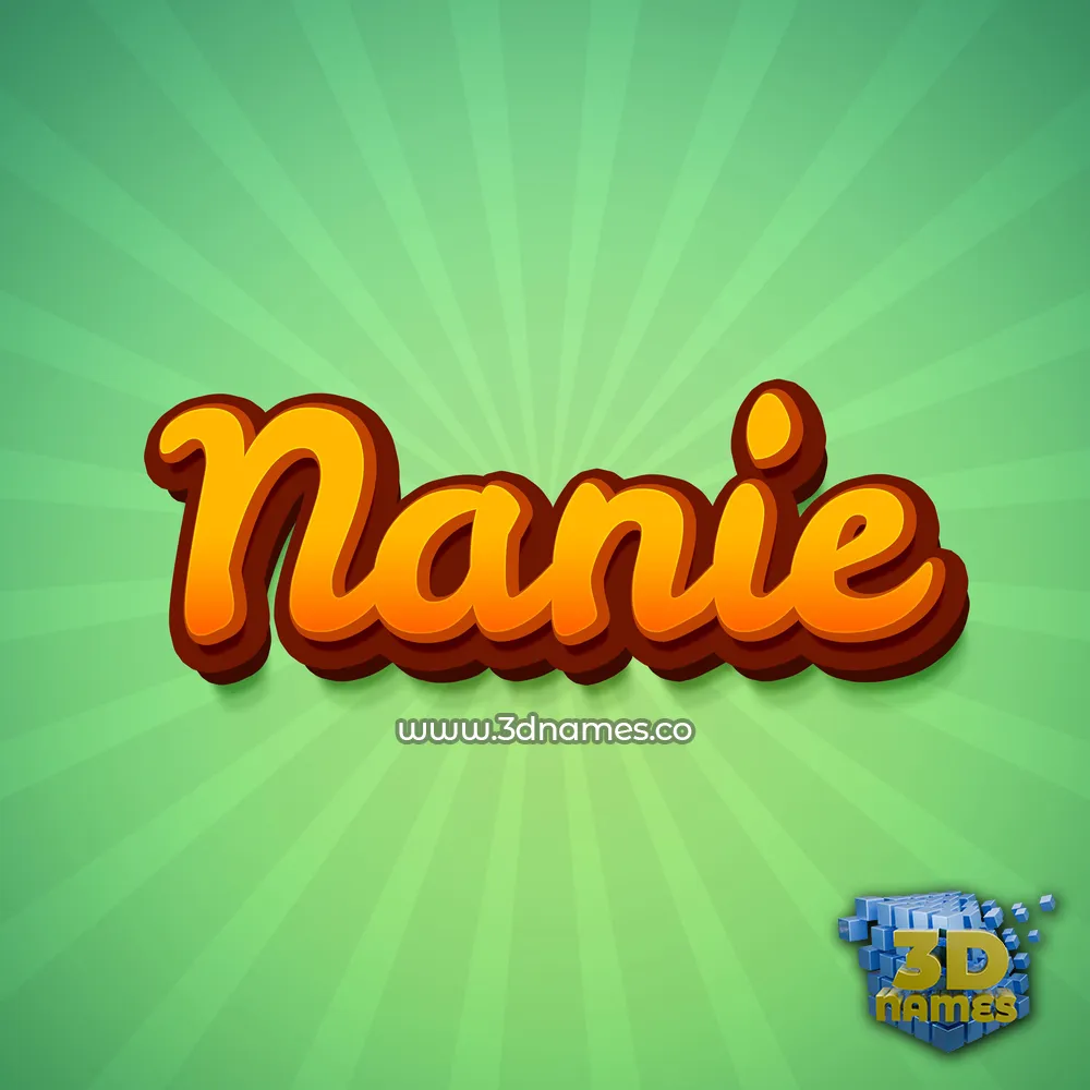 nanie in Green Rays style - 3D name wallpaper