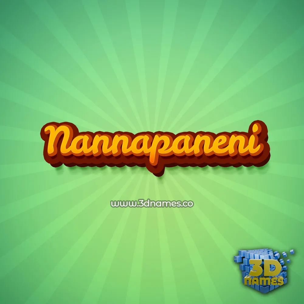 nannapaneni in Green Rays style - 3D name wallpaper