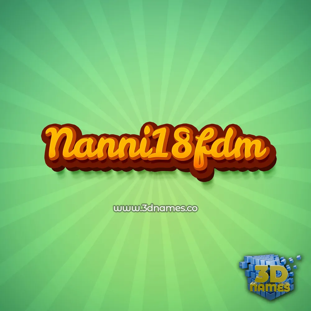 nanni18fdm in Green Rays style - 3D name wallpaper