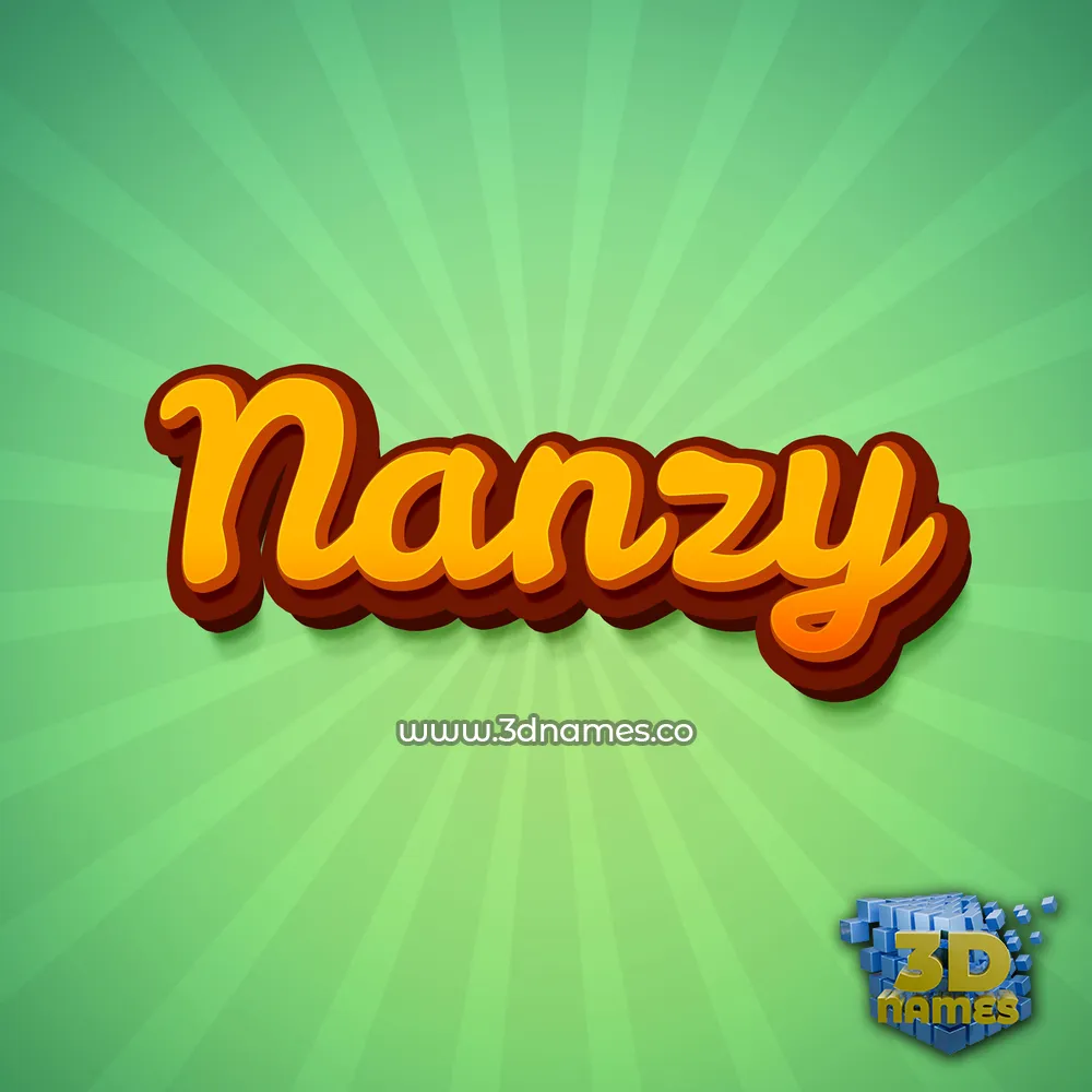 nanzy in Green Rays style - 3D name wallpaper