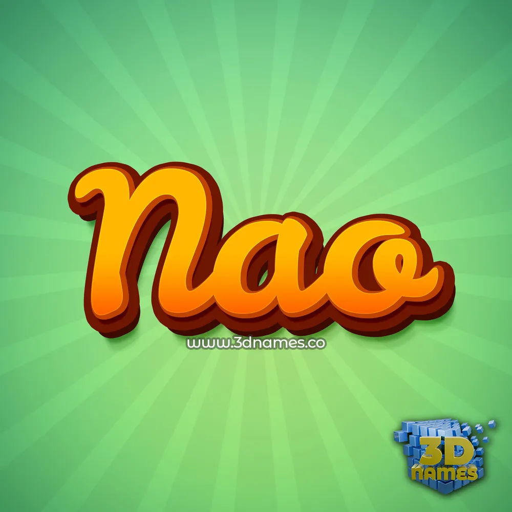 nao in Green Rays style - 3D name wallpaper