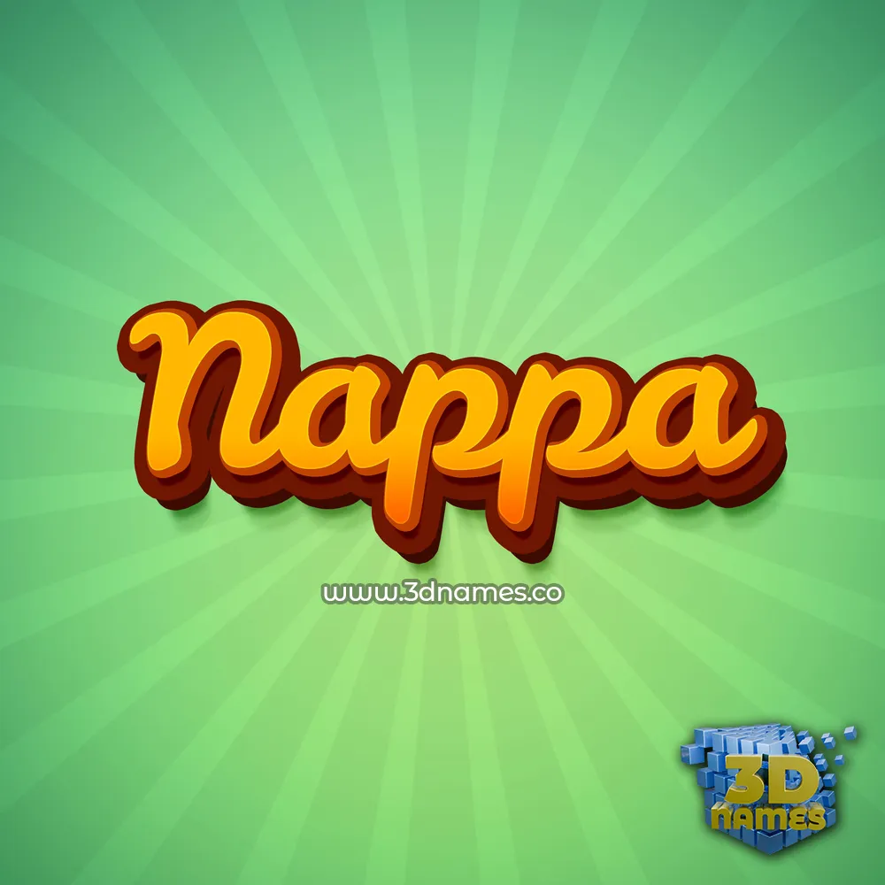 nappa in Green Rays style - 3D name wallpaper